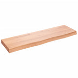 Wall Shelf Light Brown 100x30x(2-6) cm Treated Solid Wood Oak