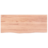 Wall Shelf Light Brown 100x40x(2-6) cm Treated Solid Wood Oak - Top-Down View