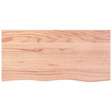 Wall Shelf Light Brown 100x50x(2-4) cm Treated Solid Wood Oak