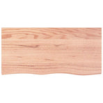Wall Shelf Light Brown 100x50x(2-4) cm Treated Solid Wood Oak