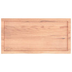 Wall Shelf Light Brown 100x50x(2-4) cm Treated Solid Wood Oak