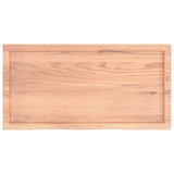 Wall Shelf Light Brown 100x50x(2-6) cm Treated Solid Wood Oak - Rear View