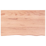 Wall Shelf Light Brown 100x60x(2-4) cm Treated Solid Wood Oak