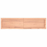 Wall Shelf Light Brown 120x30x(2-4) cm Treated Solid Wood Oak