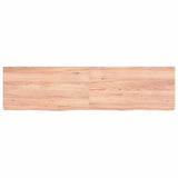 Wall Shelf Light Brown 120x30x(2-4) cm Treated Solid Wood Oak