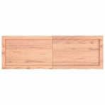 Wall Shelf Light Brown 120x40x(2-4) cm Treated Solid Wood Oak