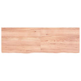 Wall Shelf Light Brown 120x40x(2-4) cm Treated Solid Wood Oak