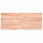 Wall Shelf Light Brown 120x50x(2-4) cm Treated Solid Wood Oak