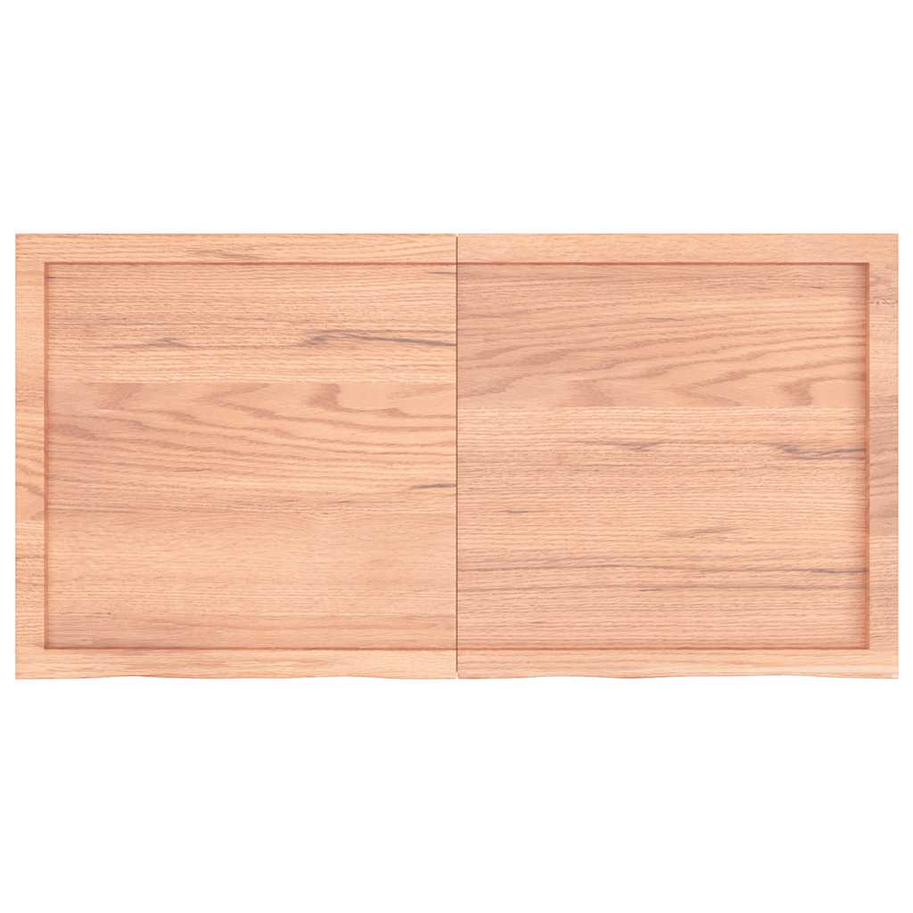 Wall Shelf Light Brown 120x60x(2-6) cm Treated Solid Wood Oak