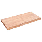 Wall Shelf Light Brown 120x60x(2-6) cm Treated Solid Wood Oak