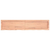 Wall Shelf Light Brown 140x30x(2-4) cm Treated Solid Wood Oak