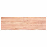 Wall Shelf Light Brown 140x40x(2-4) cm Treated Solid Wood Oak
