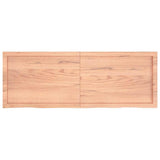 Wall Shelf Light Brown 140x50x(2-6) cm Treated Solid Wood Oak
