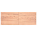 Wall Shelf Light Brown 140x50x(2-6) cm Treated Solid Wood Oak
