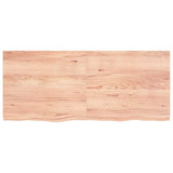 Wall Shelf Light Brown 140x60x(2-4) cm Treated Solid Wood Oak