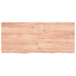 Wall Shelf Light Brown 140x60x(2-6) cm Treated Solid Wood Oak