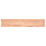 Wall Shelf Light Brown 160x30x(2-4) cm Treated Solid Wood Oak - Front View