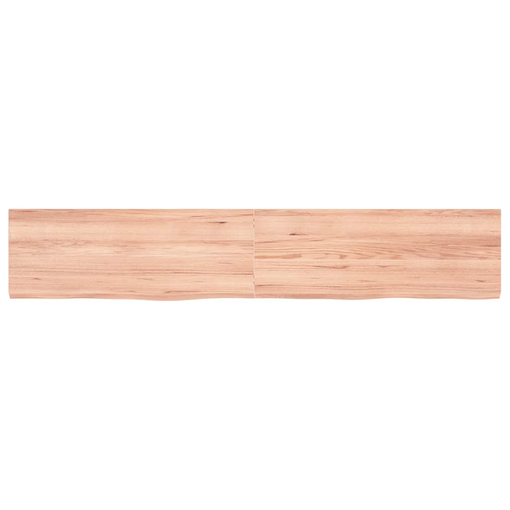 Wall Shelf Light Brown 160x30x(2-4) cm Treated Solid Wood Oak