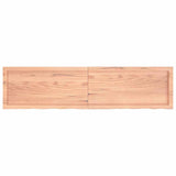 Wall Shelf Light Brown 160x40x(2-4) cm Treated Solid Wood Oak - Front View