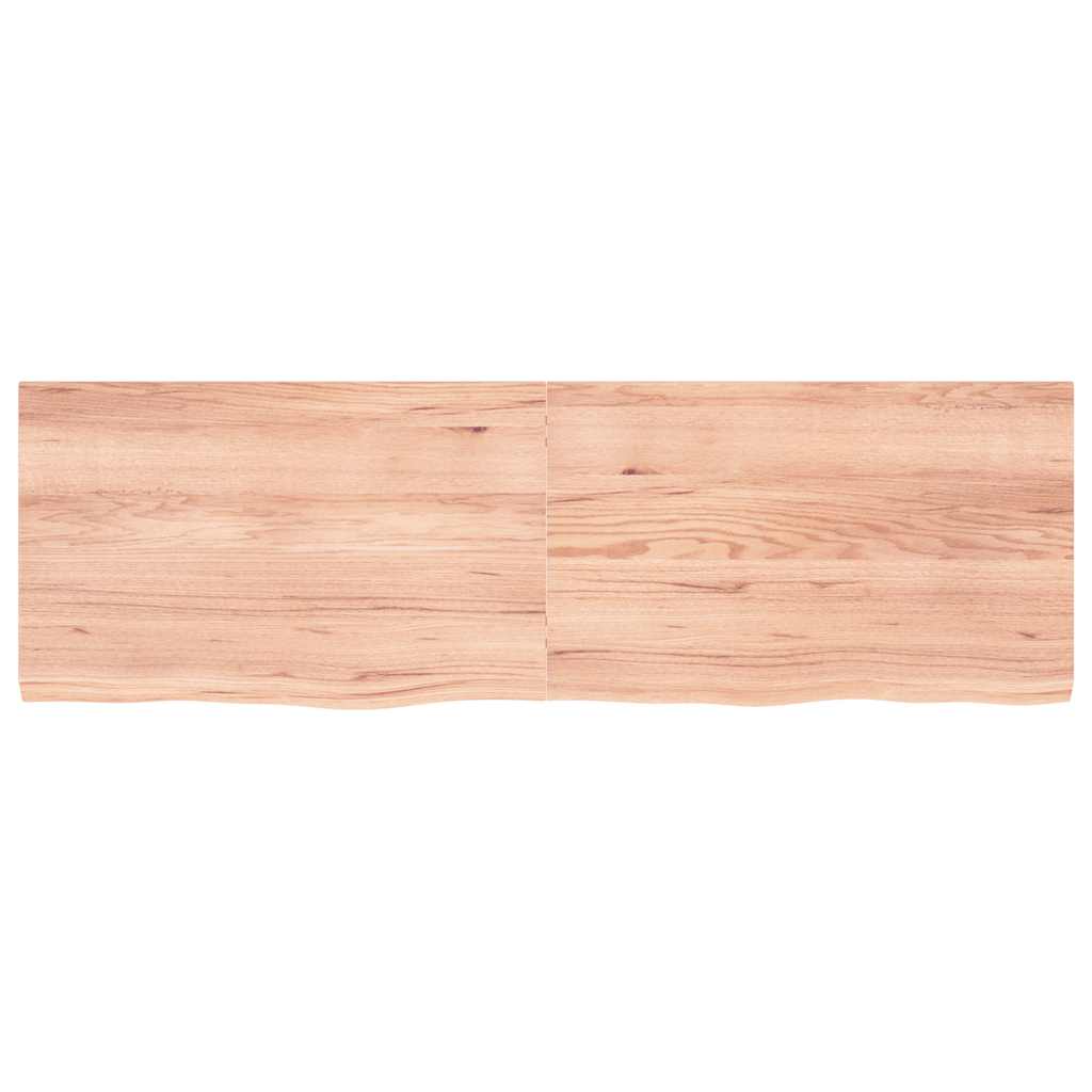 Wall Shelf Light Brown 160x50x(2-4) cm Treated Solid Wood Oak