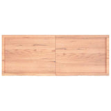 Wall Shelf Light Brown 160x60x(2-4) cm Treated Solid Wood Oak - Front View