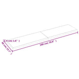 Wall Shelf Light Brown 180x40x(2-4) cm Treated Solid Wood Oak - Extra Image