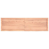 Wall Shelf Light Brown 180x50x(2-4) cm Treated Solid Wood Oak - Front View