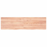 Wall Shelf Light Brown 180x50x(2-4) cm Treated Solid Wood Oak