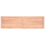 Wall Shelf Light Brown 180x50x(2-6) cm Treated Solid Wood Oak - Front View