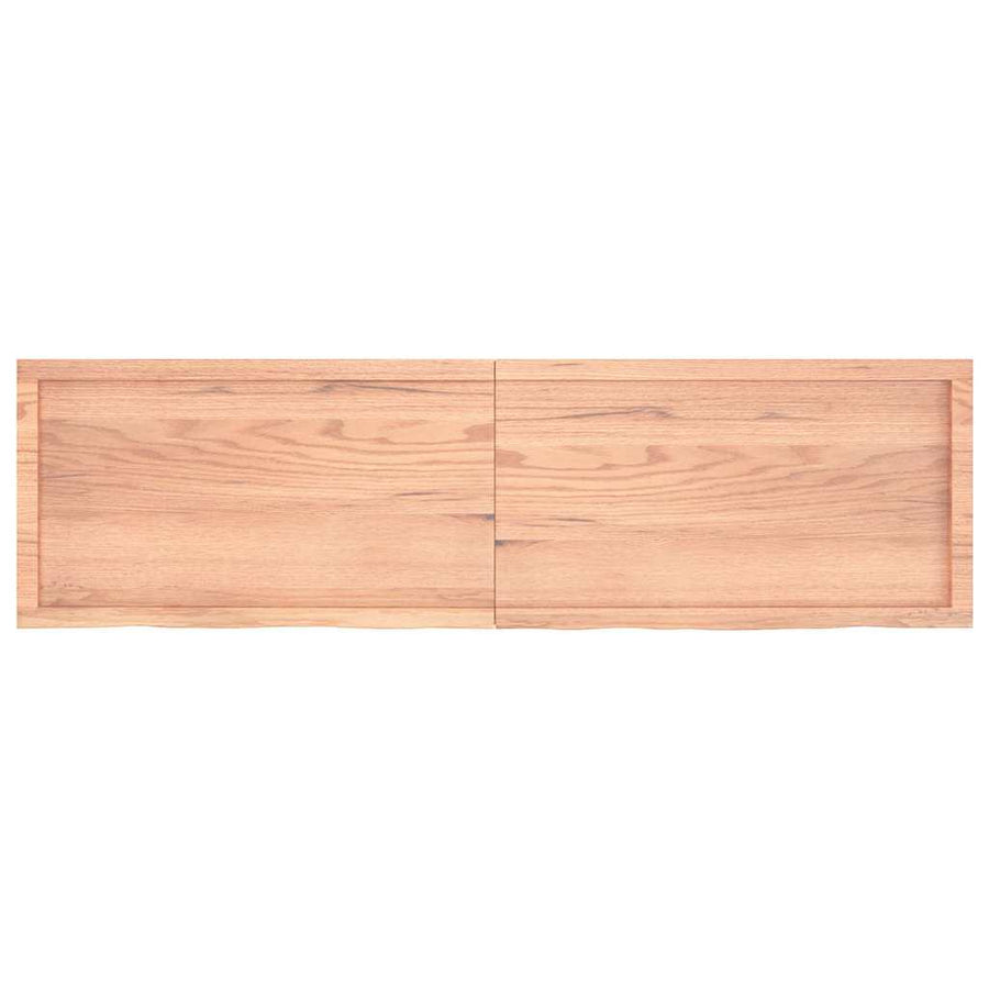 Wall Shelf Light Brown 180x50x(2-6) cm Treated Solid Wood Oak