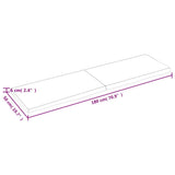 Wall Shelf Light Brown 180x50x(2-6) cm Treated Solid Wood Oak