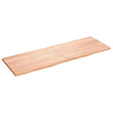 Wall Shelf Light Brown 180x60x(2-4) cm Treated Solid Wood Oak