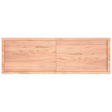 Wall Shelf Light Brown 180x60x(2-6) cm Treated Solid Wood Oak