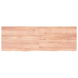 Wall Shelf Light Brown 180x60x(2-6) cm Treated Solid Wood Oak