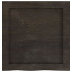 Wall Shelf Dark Brown 40x40x(2-4) cm Treated Solid Wood Oak