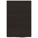 Wall Shelf Dark Brown 40x60x(2-4) cm Treated Solid Wood Oak - Top-Down View