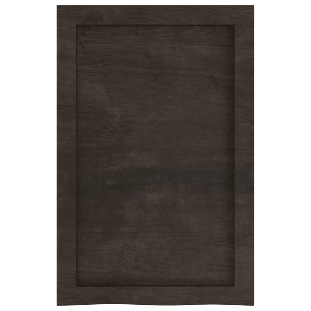 Wall Shelf Dark Brown 40x60x(2-4) cm Treated Solid Wood Oak
