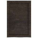 Wall Shelf Dark Brown 40x60x(2-4) cm Treated Solid Wood Oak