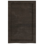 Wall Shelf Dark Brown 40x60x(2-4) cm Treated Solid Wood Oak