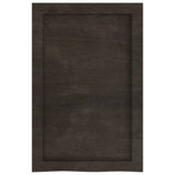 Wall Shelf Dark Brown 40x60x(2-4) cm Treated Solid Wood Oak - 45-Degree Angle