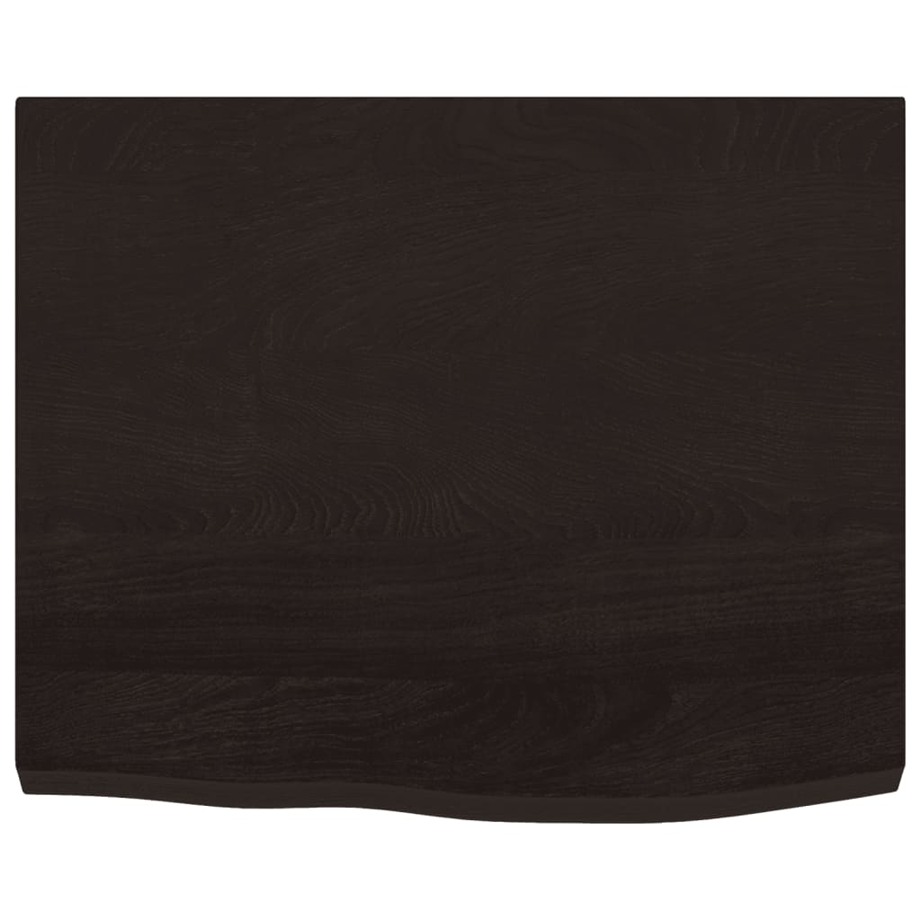Wall Shelf Dark Brown 60x50x(2-4) cm Treated Solid Wood Oak