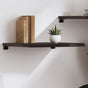 Wall Shelf Dark Brown 60x50x(2-4) cm Treated Solid Wood Oak