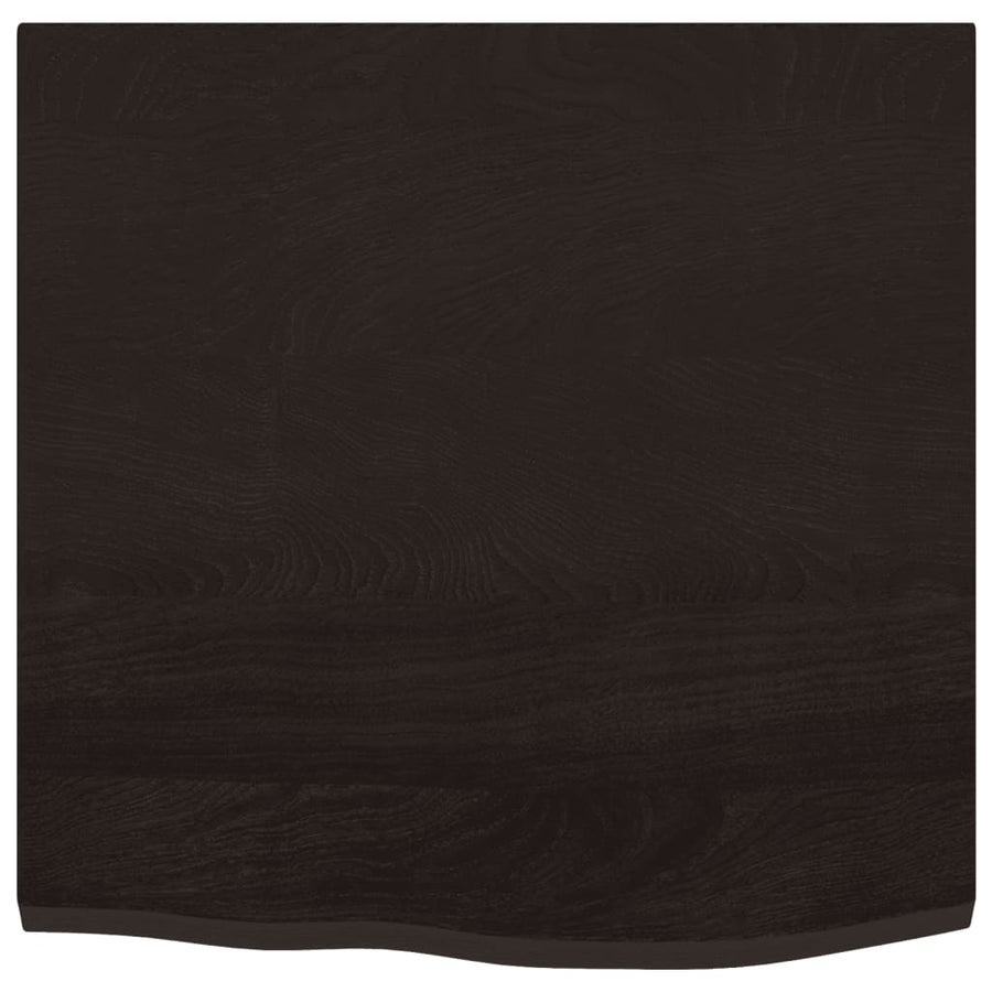 Wall Shelf Dark Brown 60x60x2 cm Treated Solid Wood Oak