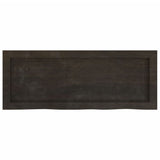 Wall Shelf Dark Brown 80x30x(2-4) cm Treated Solid Wood Oak