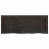 Wall Shelf Dark Brown 80x30x(2-4) cm Treated Solid Wood Oak - 45-Degree Angle