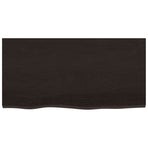 Wall Shelf Dark Brown 80x40x2 cm Treated Solid Wood Oak