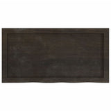 Wall Shelf Dark Brown 80x40x(2-4) cm Treated Solid Wood Oak