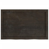 Wall Shelf Dark Brown 80x50x(2-6) cm Treated Solid Wood Oak