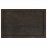 Wall Shelf Dark Brown 80x50x(2-6) cm Treated Solid Wood Oak - 45-Degree Angle