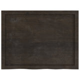 Wall Shelf Dark Brown 80x60x(2-4) cm Treated Solid Wood Oak